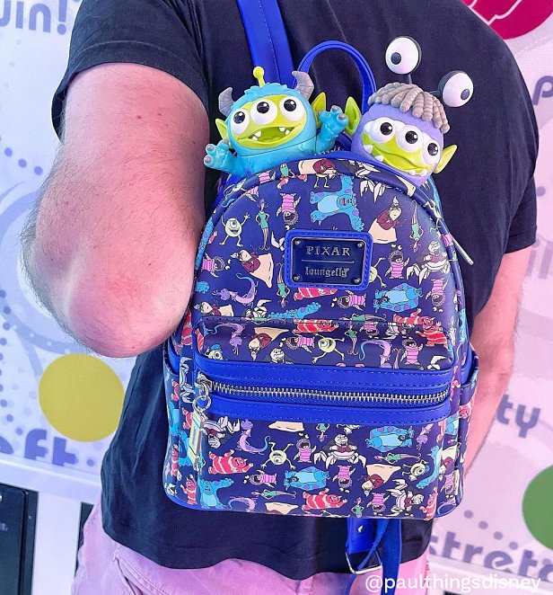 Loungefly Disney Pixar Monsters Inc All Over Print Mini Backpack 8339