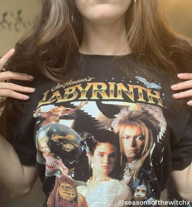 Retro Labyrinth Black TShirt