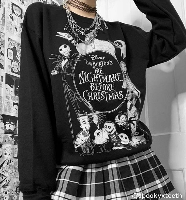 The Nightmare Before Christmas Black Sweater